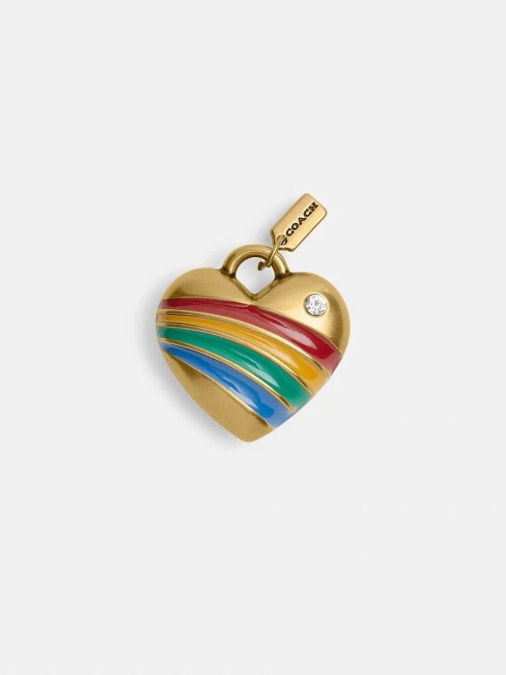 Coach Rainbow Mini Heart Charm - NWT